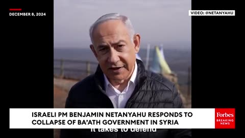 Israel's Netanyahu Announces 'Temporary Defensive Position' After Collapse Of Syria's Ba'ath Regime