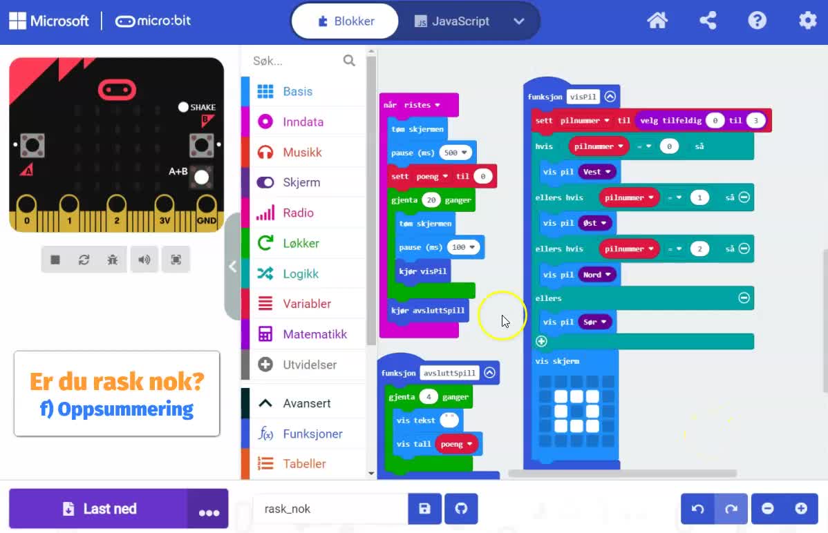 Microbit - Er du rask nok?