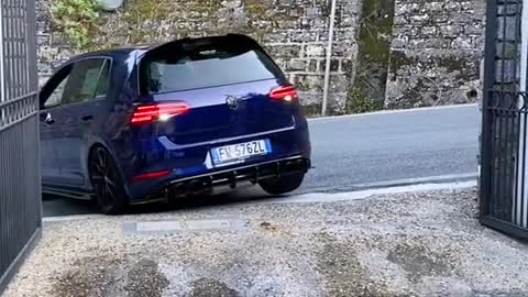 Reversing car uphill