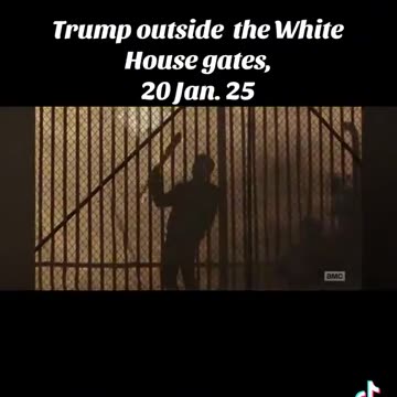Trump at White House gates. Trump January 20, 2025.
