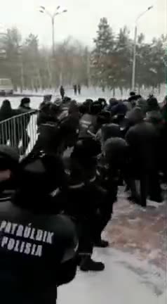 Protesters in the city of Kostanay broke the cordon of security forces in the central square of the