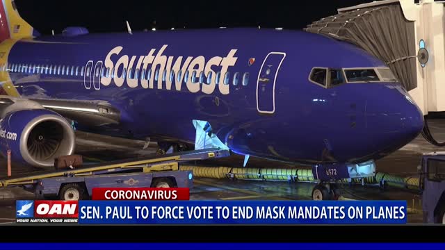 Sen. Paul to force vote to end mask mandates on planes