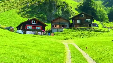 beautiful river Switzerland