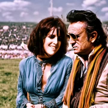 GRACE SLICK AND JOHNNY CASH WOODSTOCK 1969