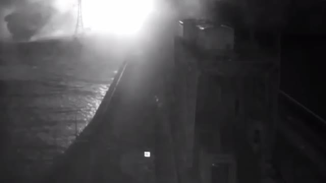 Footage of the blowing up of the bridge near the Kakhovskaya hydroelectric power plant