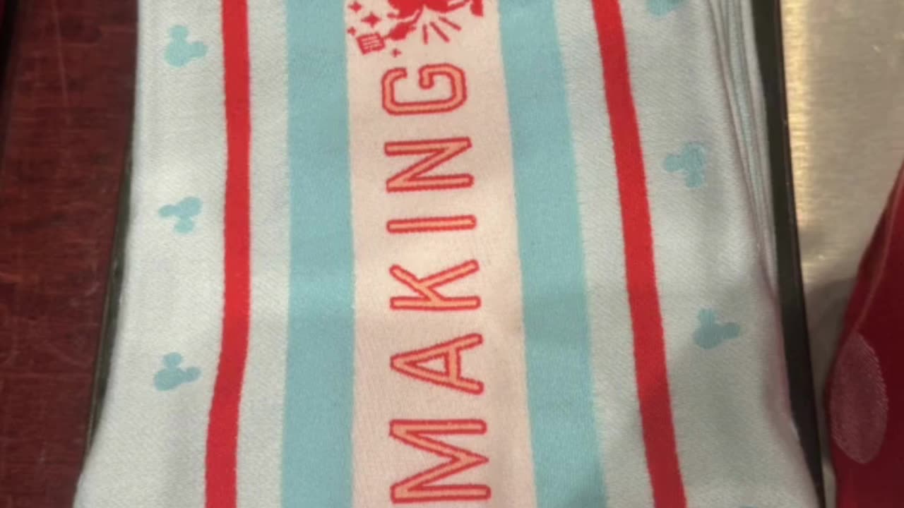 Disney Parks Mickey Mouse Making Magic Striped Kitchen Towel #shorts