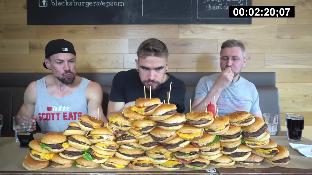 IMPOSSIBLE 25LB BURGER CHALLENGE (60 BURGERS) | Unbeaten Food Challenge