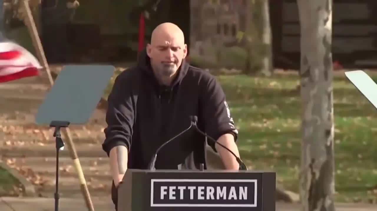 Flags all fall for Fetterman 😂