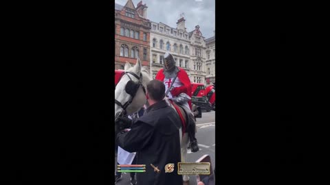 Breton St George Loses Marbles Riding into Battle - Oblivion NPC