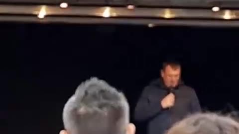 Speech by a well-known footballer (Matt le Tissier) in front of the BBC