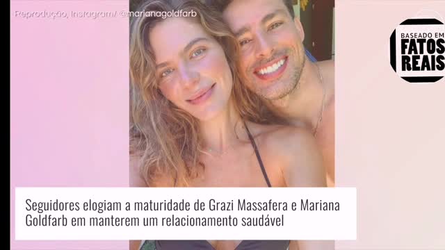 Cauã Reymond posa em fotos ao lado de mulher e ex