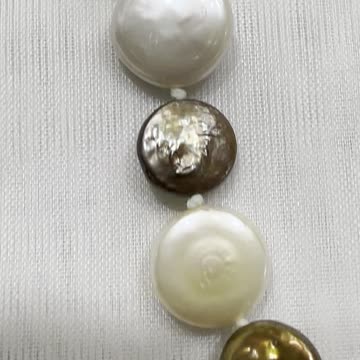 Handmade + Knotting Unique 21” Necklace with Freshwater Pearl, Nuclear Baroque