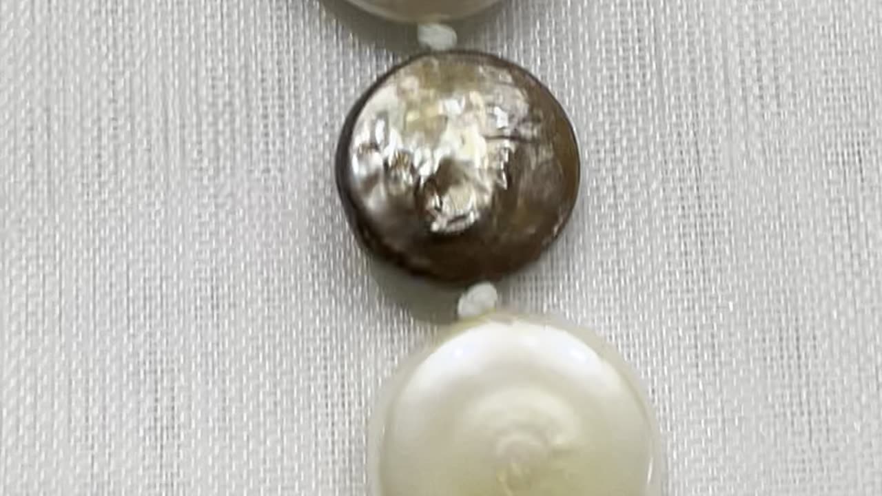Handmade + Knotting Unique 21” Necklace with Freshwater Pearl, Nuclear Baroque