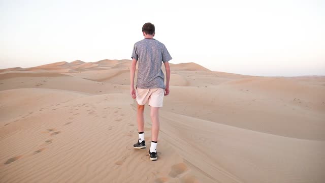 Moving Dunes in the open Desert