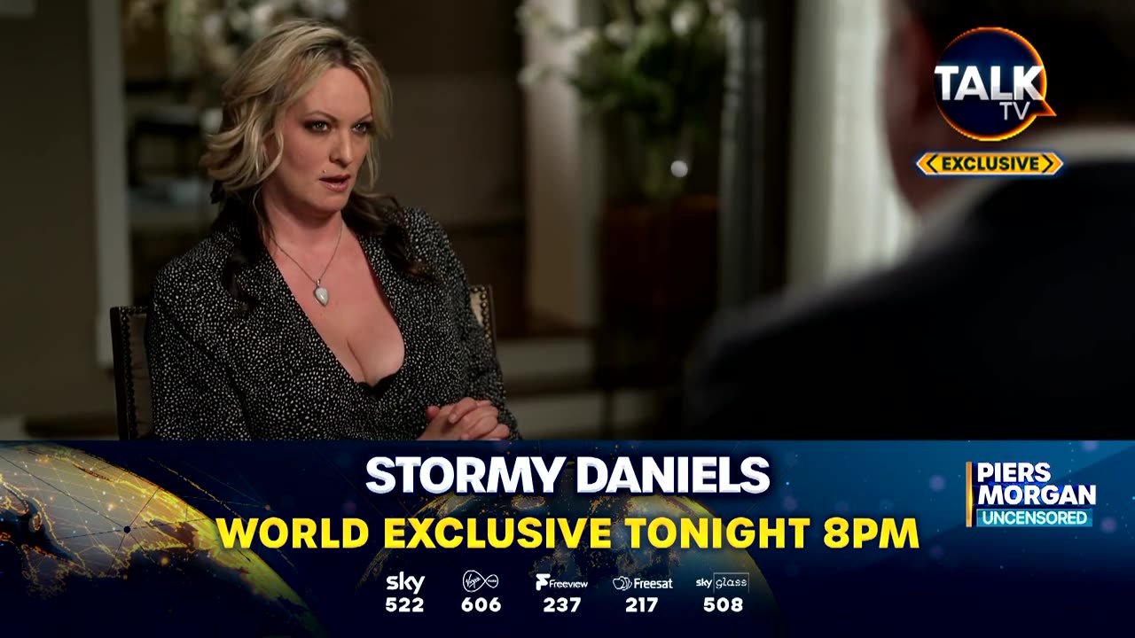 Stormy Daniels tells Piers Morgan that every one in 10 messages she receives is a death threat