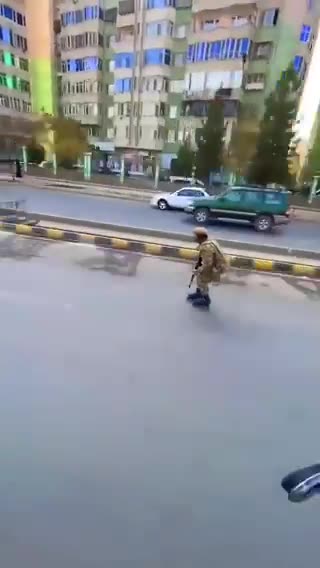 Taliban on patrol in Kabul.