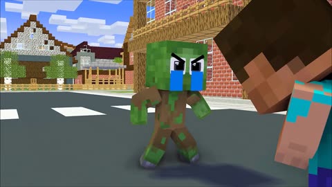 Monster School Poor Grandfather and Poor Baby Zombie but Good - Sad Story - Minecraft Animation