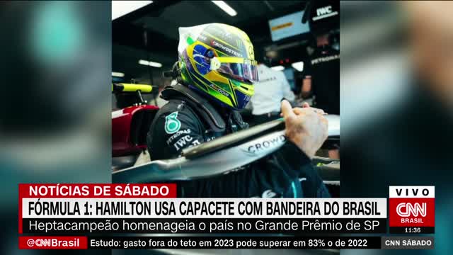 F1 - Hamilton usa capacete com bandeira do Brasil em Interlagos _ CNN SÁBADO