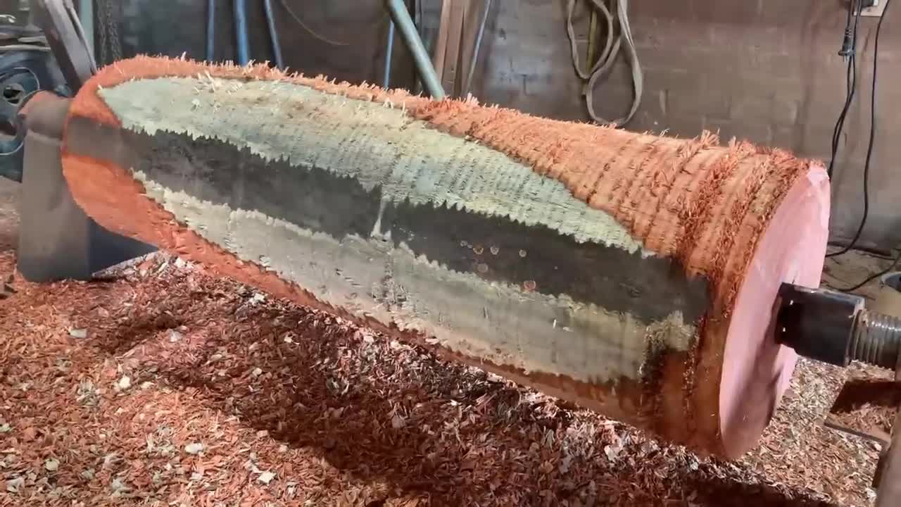 Amazing Woodturning Creative Skills Craft Fastest Easy - Great Art On A Big Wood Lathe