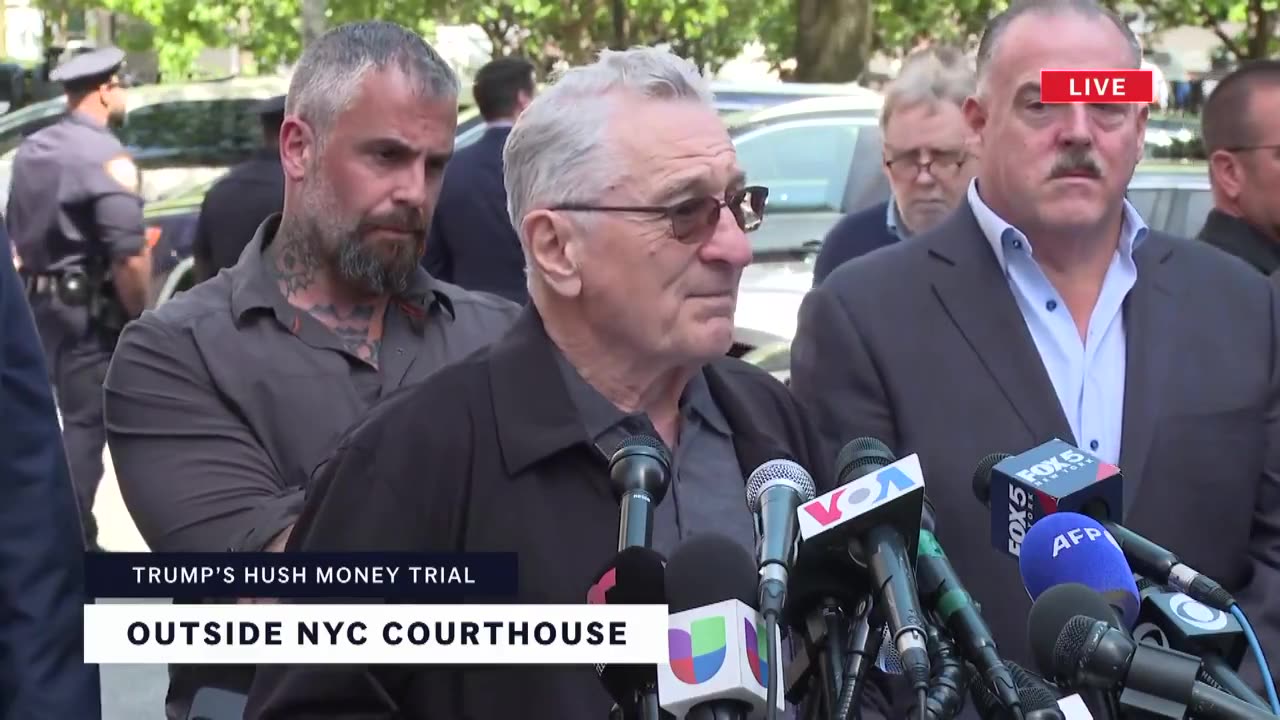 Robert DeNiro has a full-blown MELTDOWN outside of Trump courthouse