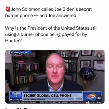 Journalist John Solomon called Joe Biden's secret burner Phone and Biden Answered the Call!