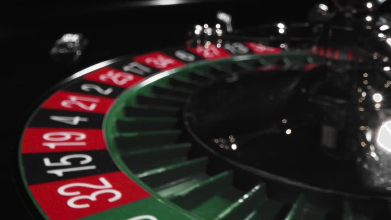 Defocused Shot of Roulette Spinning