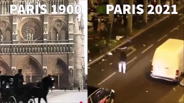 Paris before and after