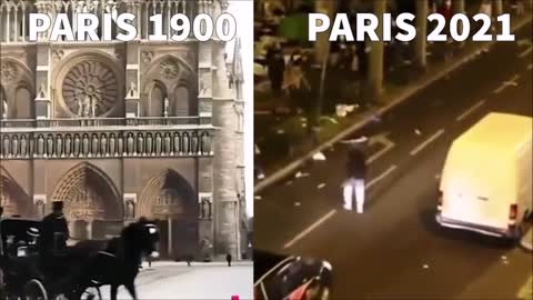 Paris before and after