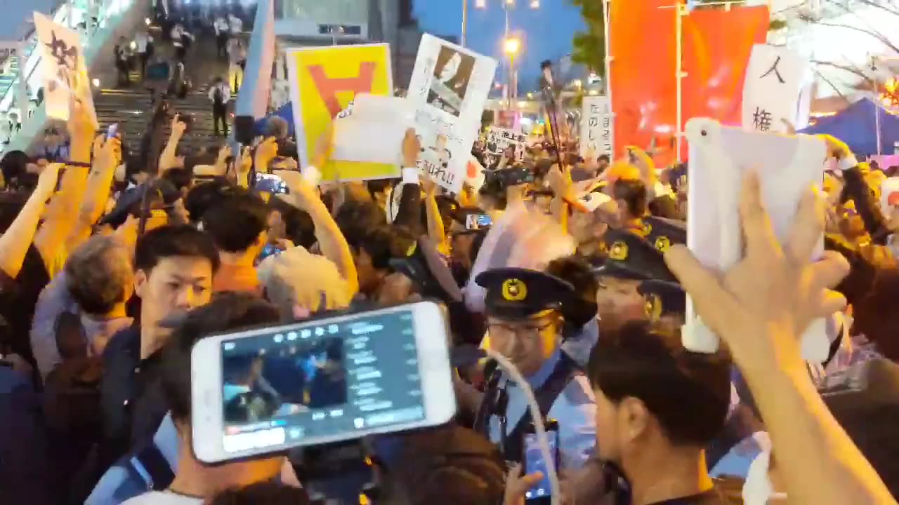 July 20 2019 Japan 1.1 Antifa spotted at an anti-Shinzo Abe rally