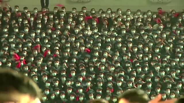 North Koreans mark Youth Day with dance party