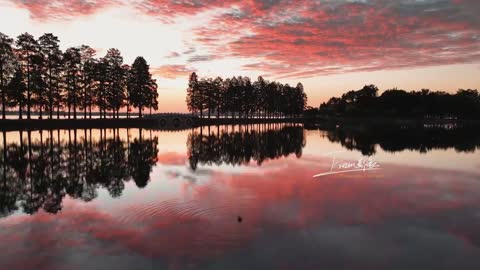 East Lake sunrise in one mirror