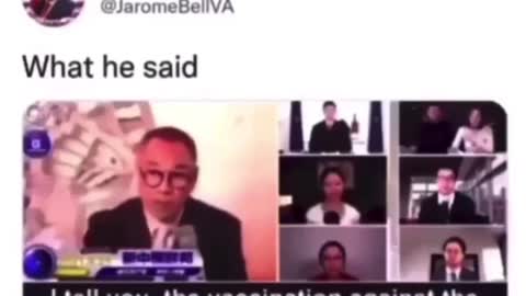 If true and the translation is correct, China understands the consequences of vaccine mandates