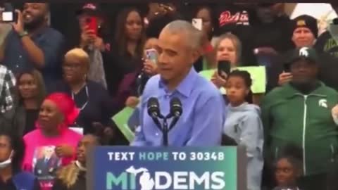 Barack Hussein Obama can’t control his CROWD as they CHANT #FJB!