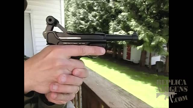 KWC P-08 Luger CO2 Blowback Airsoft Pistol Field Test Shooting Review