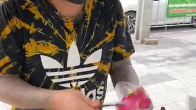 Amazing Dragon Fruit Cutting Skills _ Thai Street Food