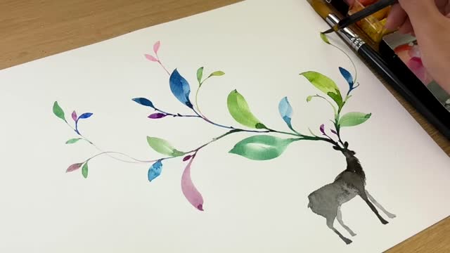 Painting Leaves How to Draw Little Red Riding Hood