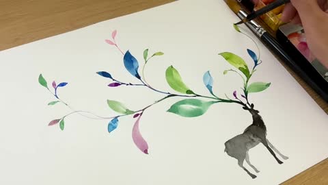 Painting Leaves How to Draw Little Red Riding Hood