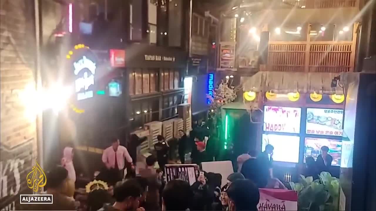 Around 50 wounded at a South Korea crowd stampede