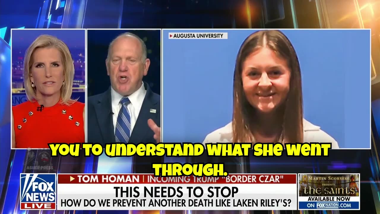 Incoming Border Czar Tom Homan starts tearing up while discussing the Laken Riley case