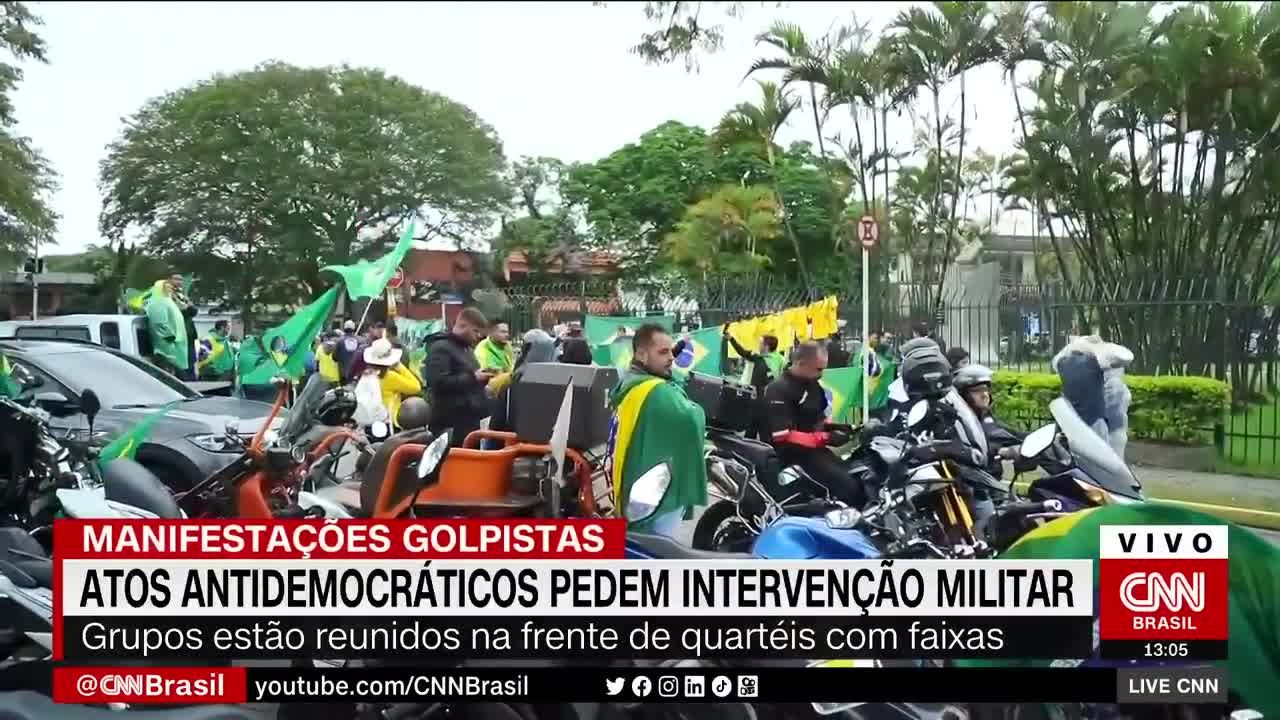 Manifestação golpista: Atos antidemocráticos pedem intervenção militar | LIVE CNN