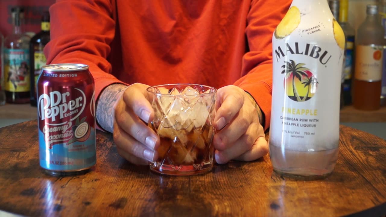 Malibu Pineapple Rum & Dr Pepper Creamy Coconut