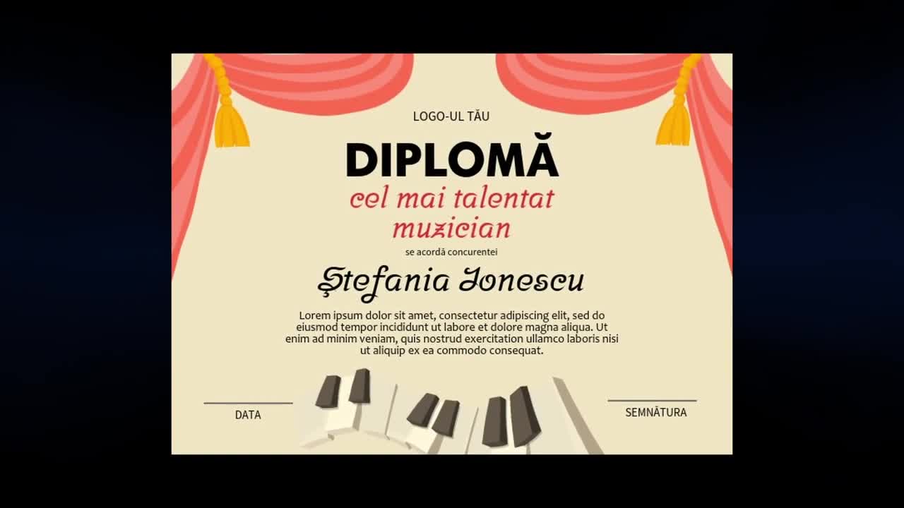 Matograph Studio (matograph.com) Modele de diplome de participare pian