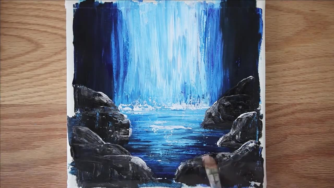 Painting in Acrylic on Waterfall