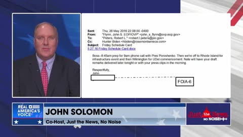 John Solomon reports on Judiciary’s subpoena of DOJ and new emails between Joe and Hunter Biden