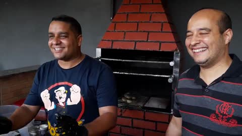 Barbecue with friends.