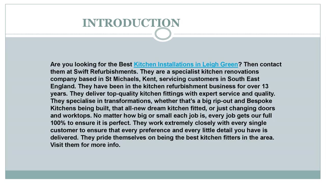 Looking for the best Kitchen Installations in Leigh Green