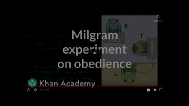 Milgram experiment on obedience