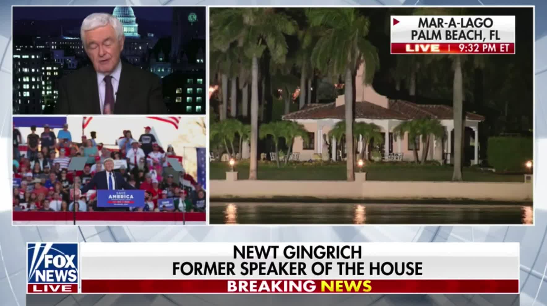 Newt Gingrich on the FBI raiding Mar-a-Lago: "I think it's a very scary step towards a police state"