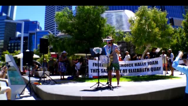 Elizabeth Quay Wa Freedom Rally Jan 29 2022