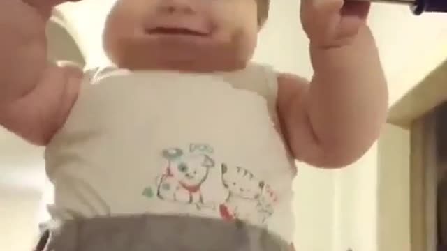 Gymnastic funny cute baby video